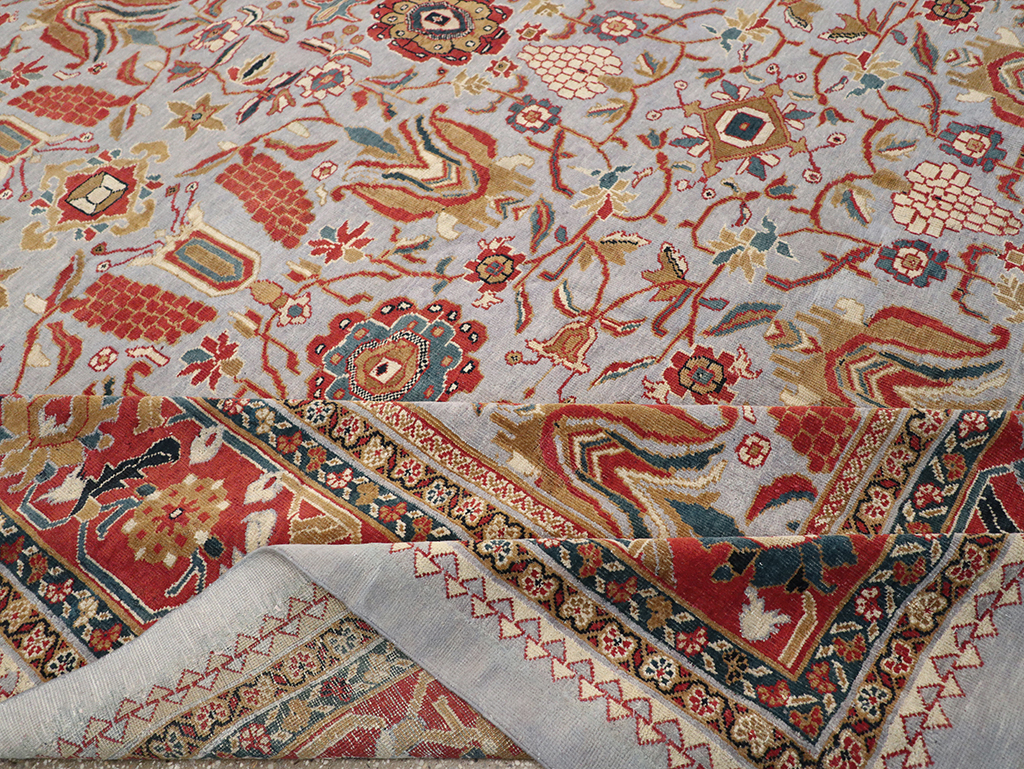 Antique Persian Mahal Large Square Room Size Carpet, No.32293 - Staging