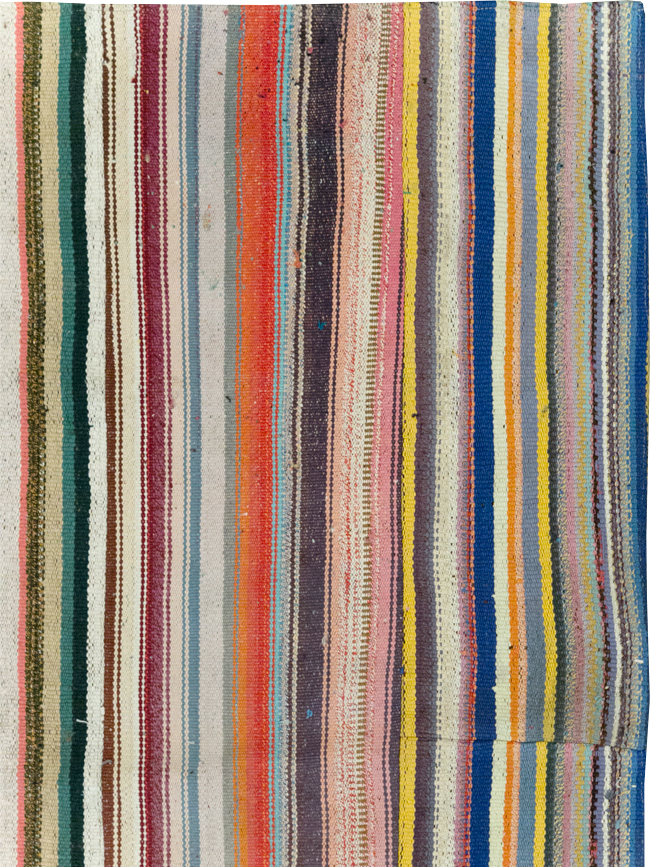 Vintage Turkish Flatweave Kilim Wide Gallery Runner, No.32310 - Staging