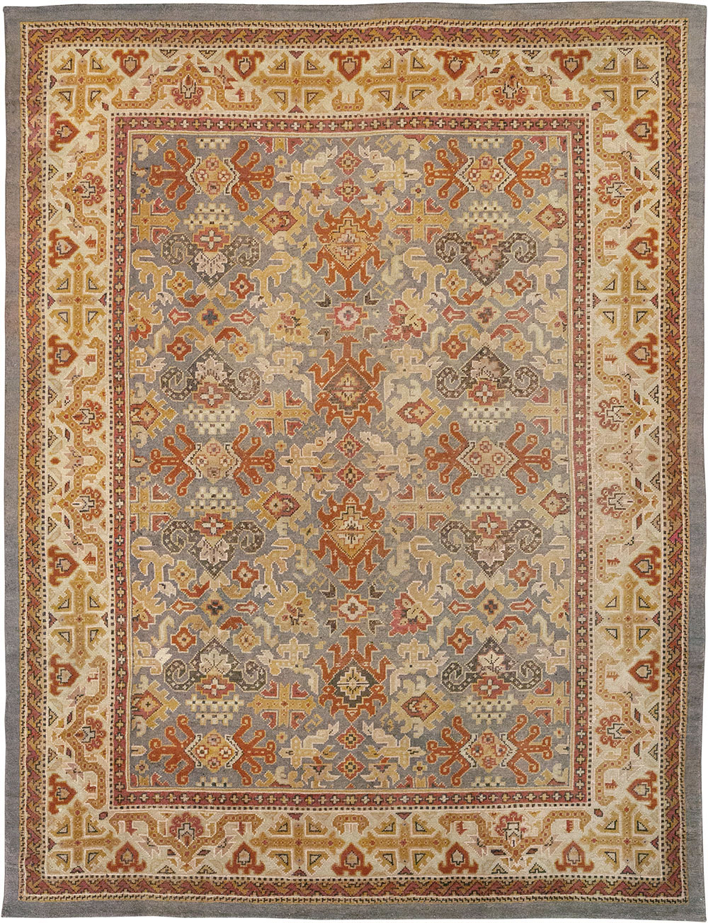 Vintage Irish Donegal Room Size Carpet, No.32312 - Staging