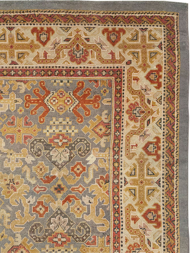 Vintage Irish Donegal Room Size Carpet, No.32312 - Staging
