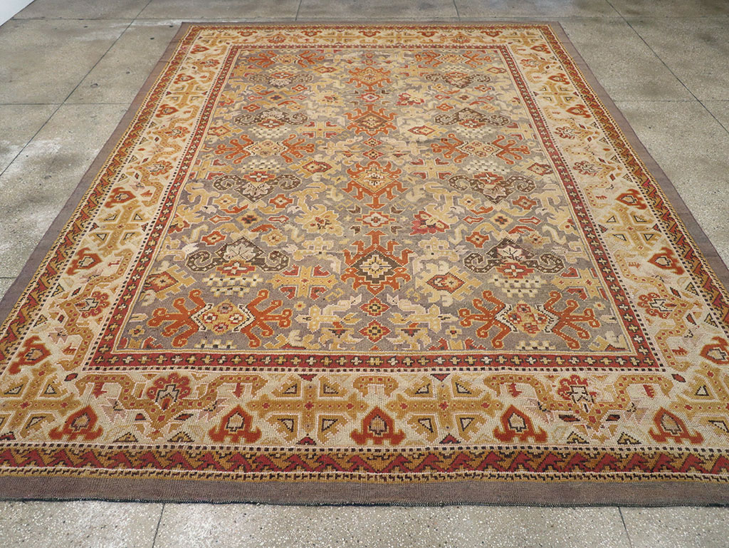 Vintage Irish Donegal Room Size Carpet, No.32312 - Staging