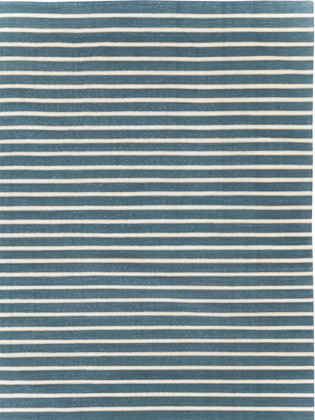 Vintage Indian Cotton Dhurrie Large Flatweave Carpet, No.32313 - Staging