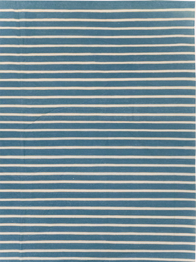 Vintage Indian Cotton Dhurrie Large Flatweave Carpet, No.32314 - Staging