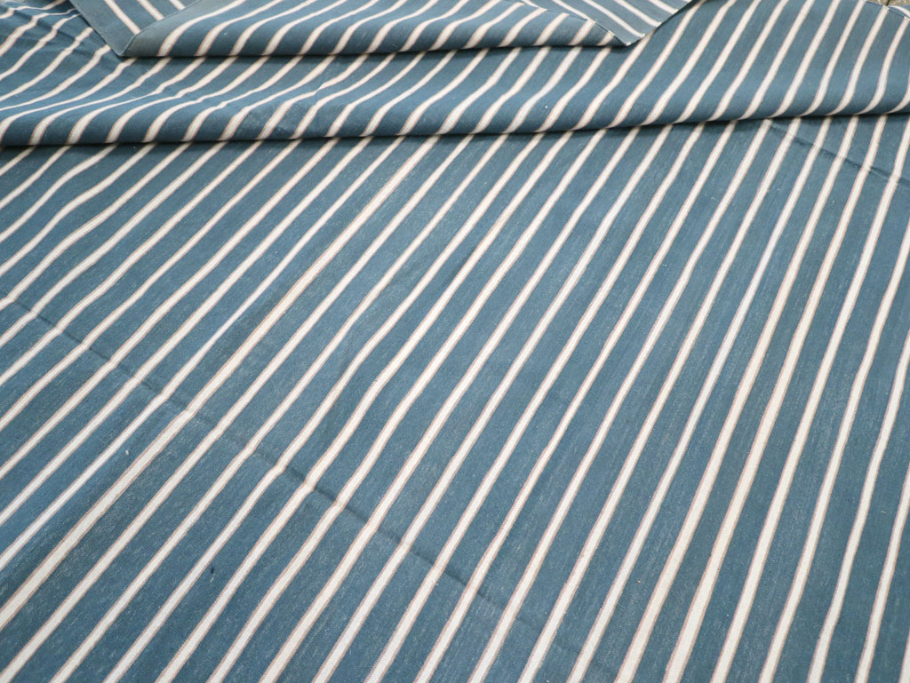 Vintage Indian Cotton Dhurrie Large Flatweave Carpet, No.32314 - Staging