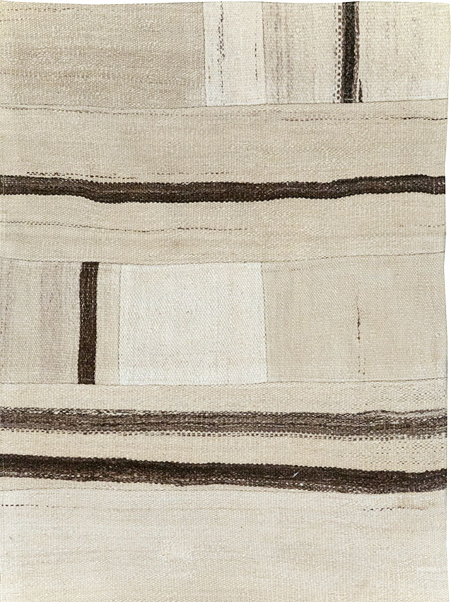 Modern Turkish Flatweave Accent Rug, No.32315 - Staging