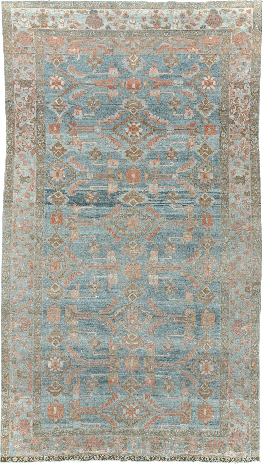Antique Persian Malayer Accent Carpet, No.32323 - Staging