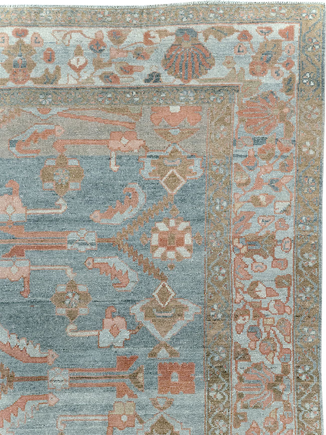 Antique Persian Malayer Accent Carpet, No.32323 - Staging