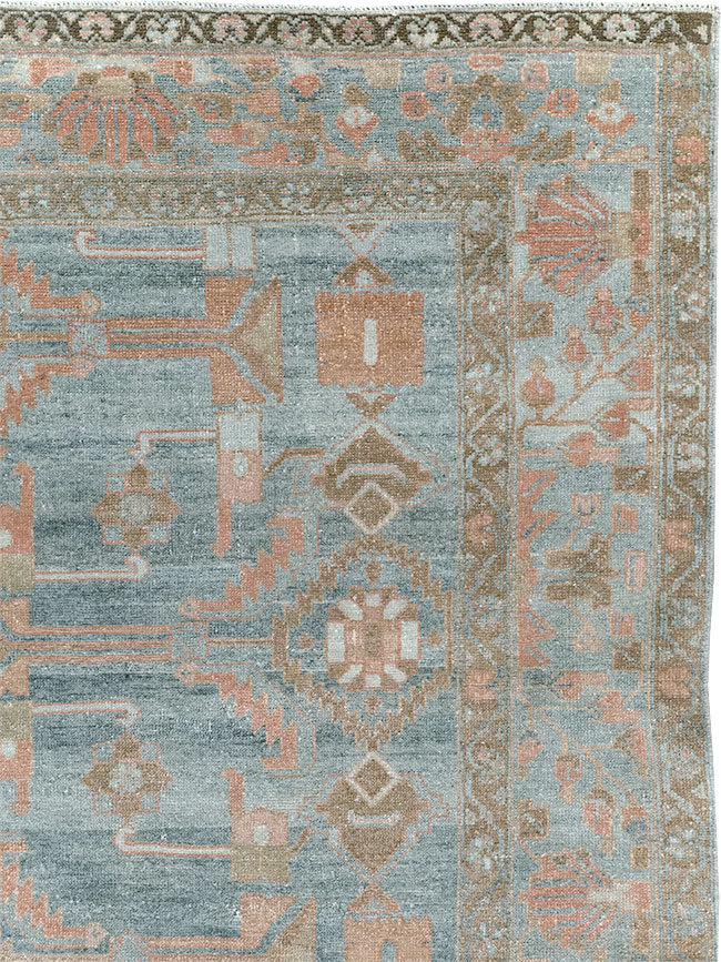 Antique Persian Malayer Accent Carpet, No.32323 - Staging