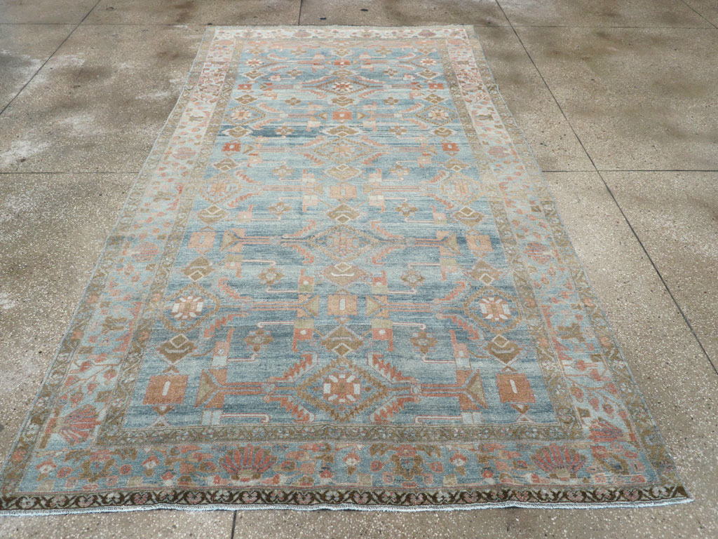 Antique Persian Malayer Accent Carpet, No.32323 - Staging