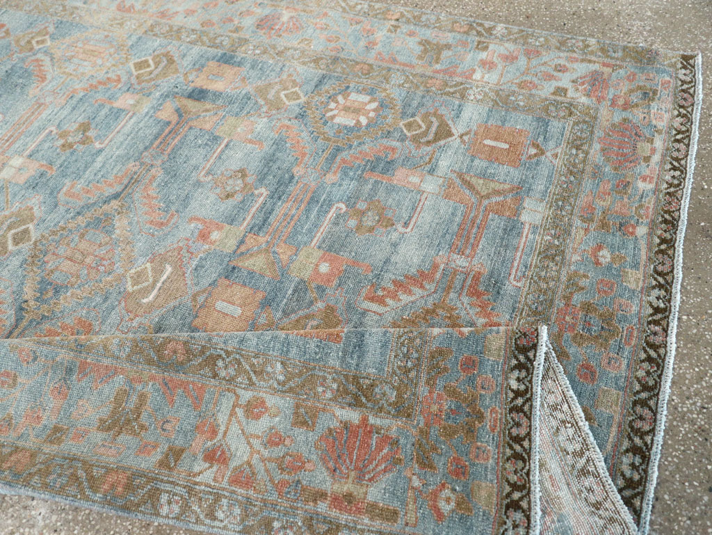 Antique Persian Malayer Accent Carpet, No.32323 - Staging