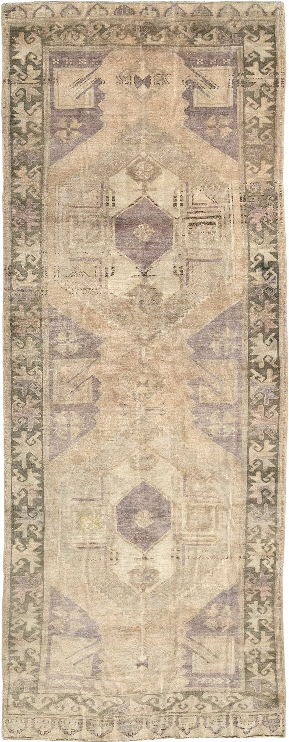 Vintage Turkish Anatolian Wide Gallery Runner, No.32324 - Staging