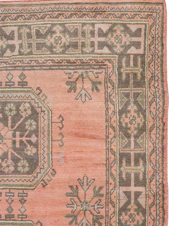 Vintage Turkish Oushak Gallery Rug, No.32327 - Staging
