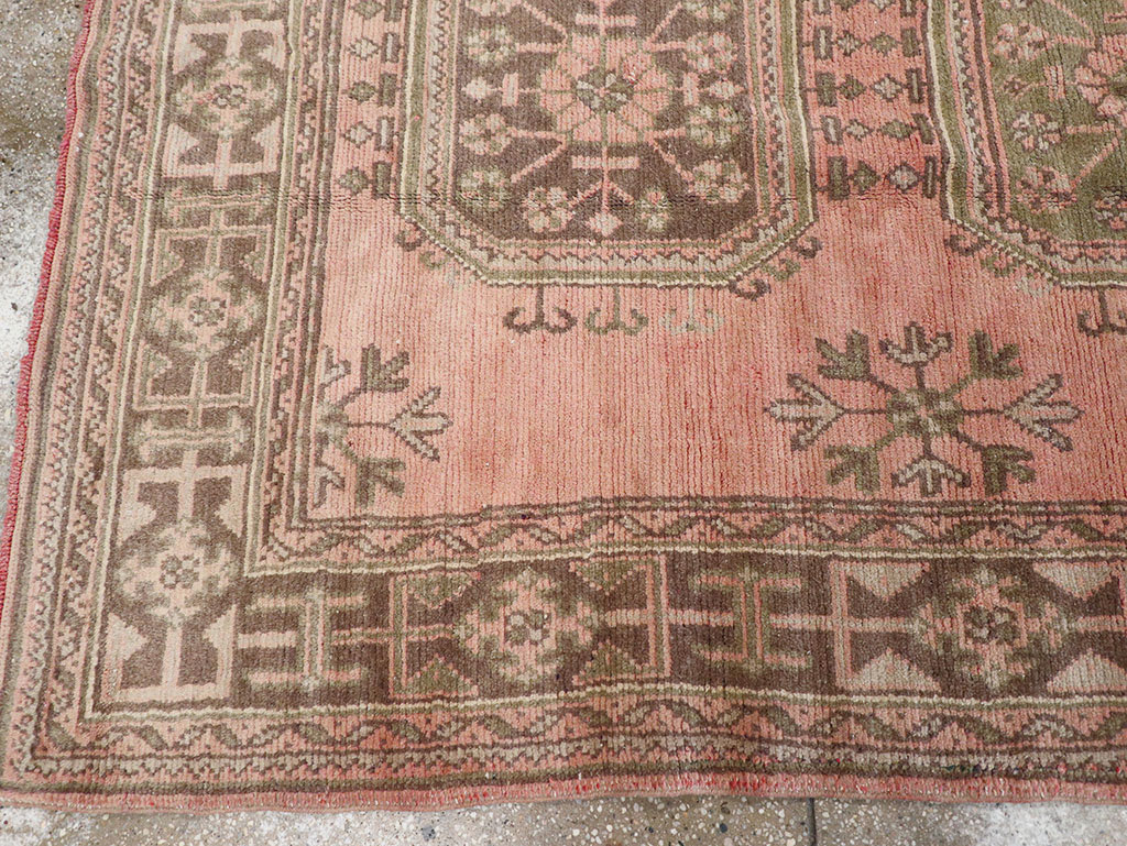 Vintage Turkish Oushak Gallery Rug, No.32327 - Staging