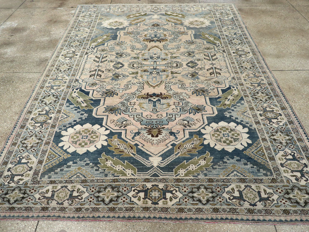 Antique Persian Afshar Room Size Carpet, No.32333 - Staging
