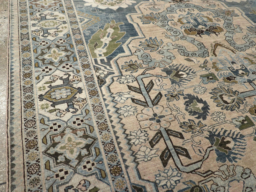 Antique Persian Afshar Room Size Carpet, No.32333 - Staging