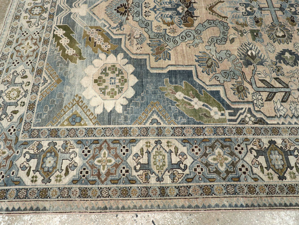 Antique Persian Afshar Room Size Carpet, No.32333 - Staging