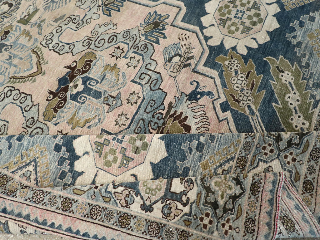 Antique Persian Afshar Room Size Carpet, No.32333 - Staging