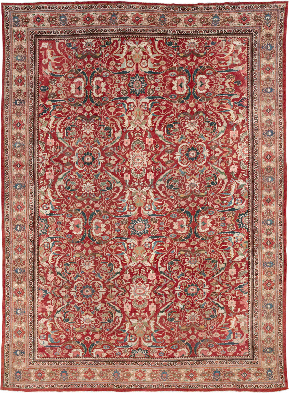 Vintage Persian Mahal Large Carpet, No.32337 - Staging