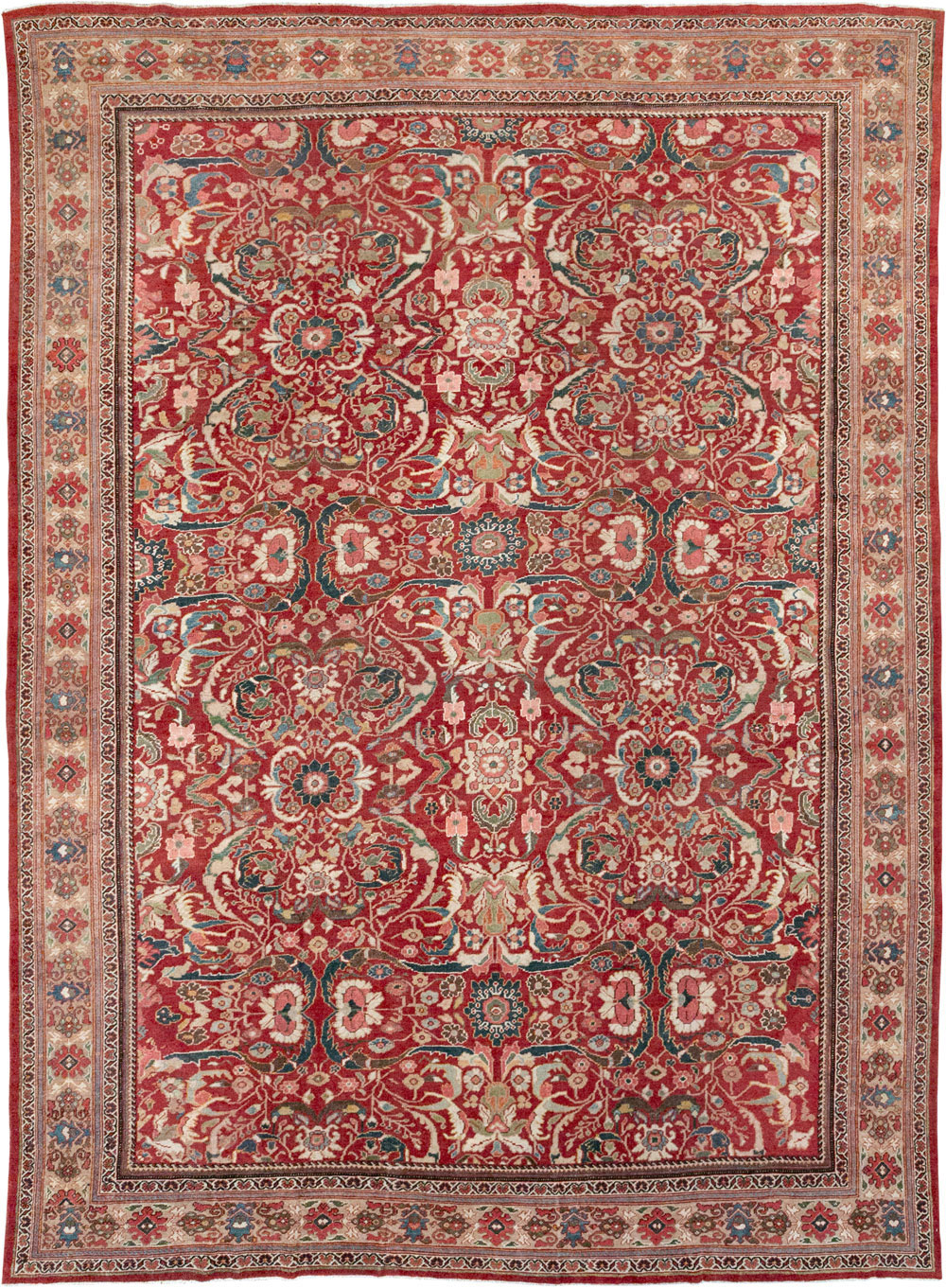 Vintage Persian Mahal Large Carpet, No.32337 - Staging