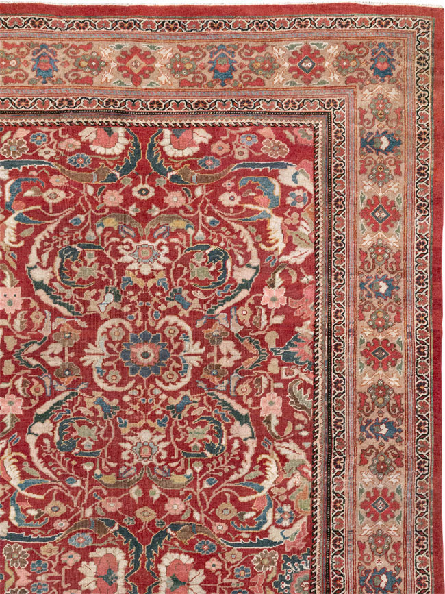 Vintage Persian Mahal Large Carpet, No.32337 - Staging