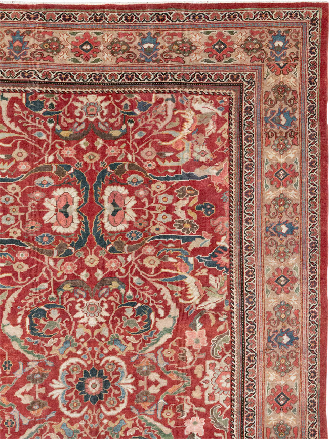 Vintage Persian Mahal Large Carpet, No.32337 - Staging