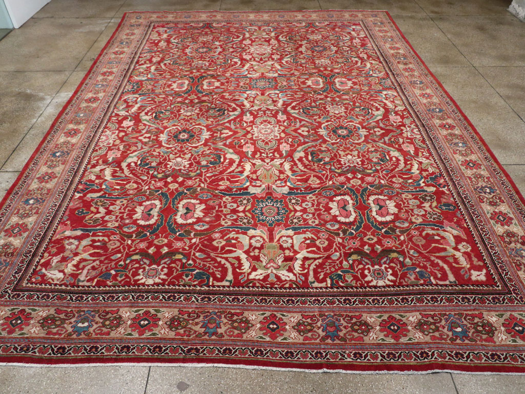Vintage Persian Mahal Large Carpet, No.32337 - Staging