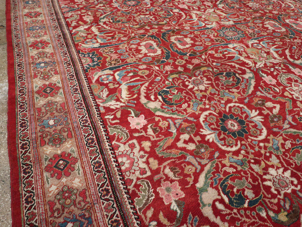 Vintage Persian Mahal Large Carpet, No.32337 - Staging
