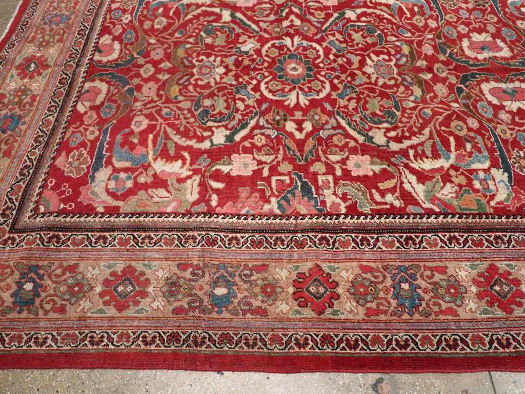 Vintage Persian Mahal Large Carpet, No.32337 - Staging