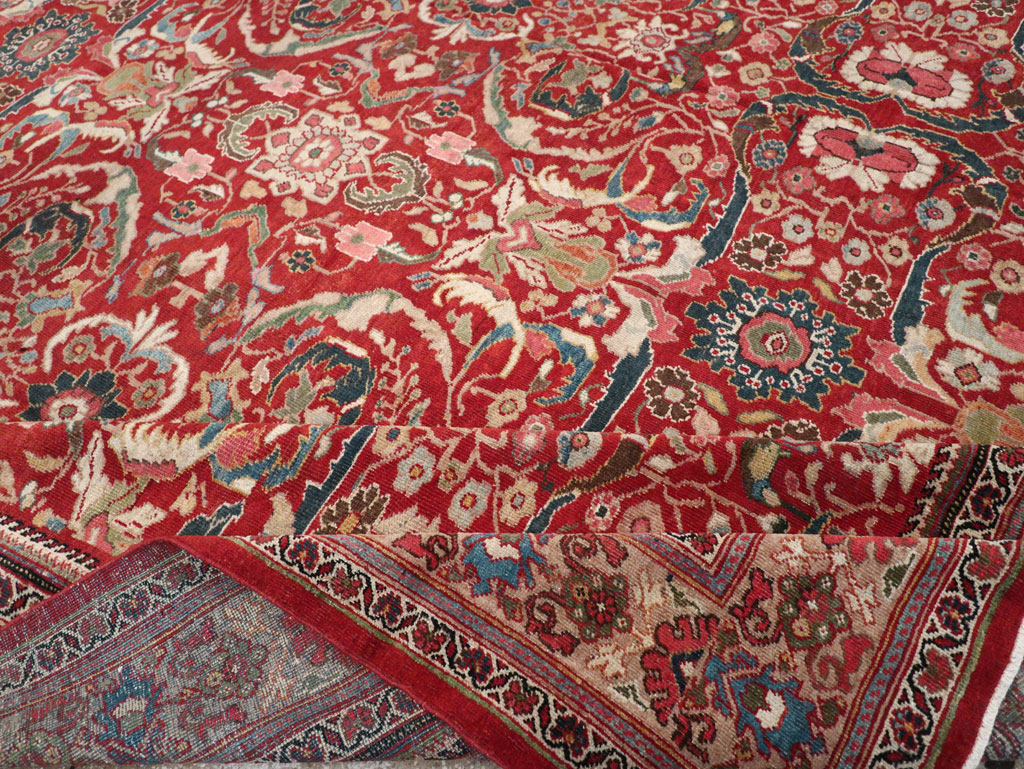 Vintage Persian Mahal Large Carpet, No.32337 - Staging