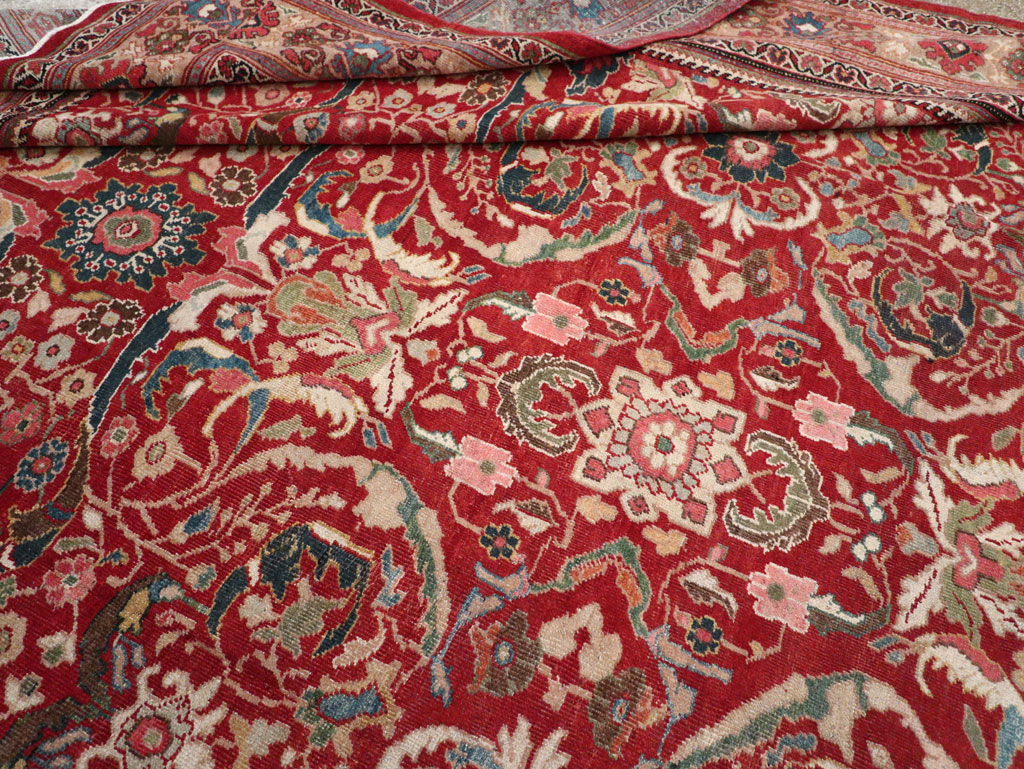 Vintage Persian Mahal Large Carpet, No.32337 - Staging