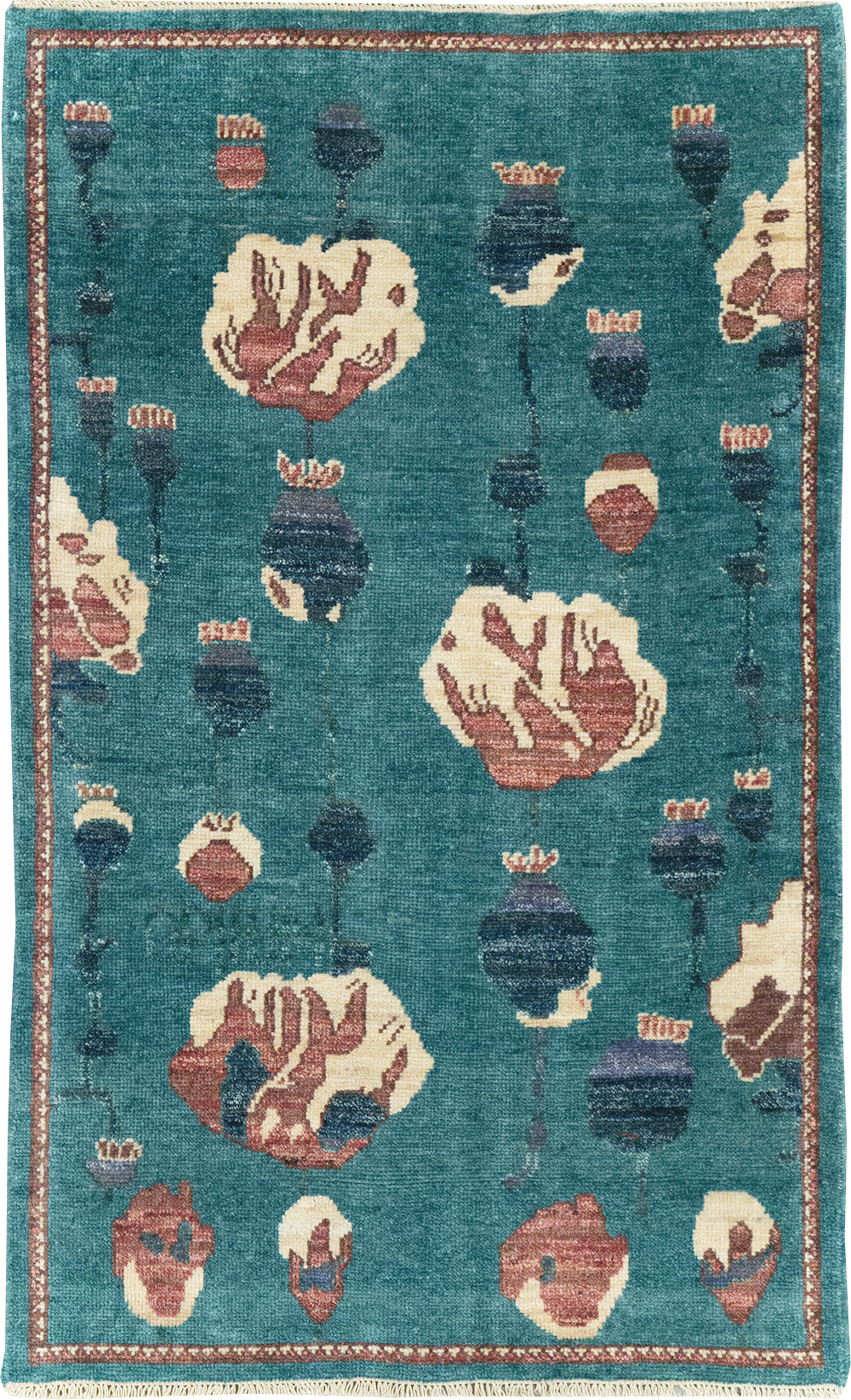 Modern Turkish Pictorial Throw Rug, No.32339 - Staging