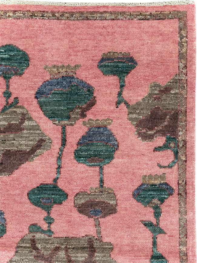 Modern Turkish Pictorial Throw Rug, No.32340 - Staging