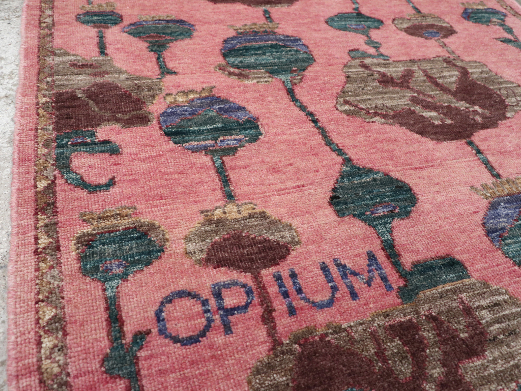 Modern Turkish Pictorial Throw Rug, No.32340 - Staging