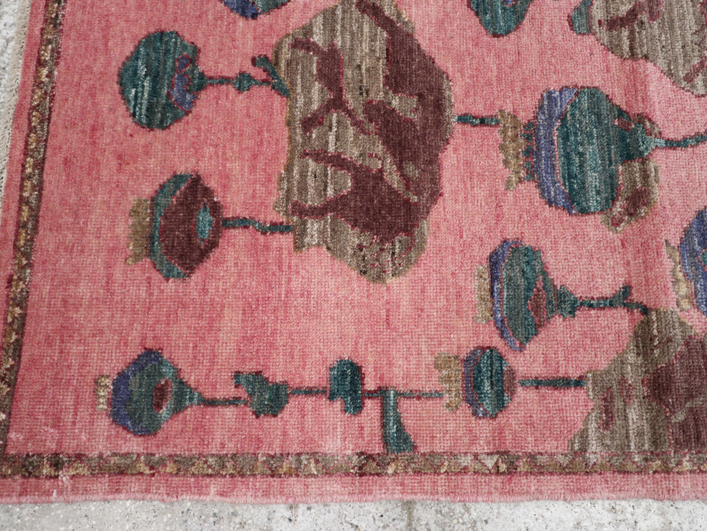 Modern Turkish Pictorial Throw Rug, No.32340 - Staging