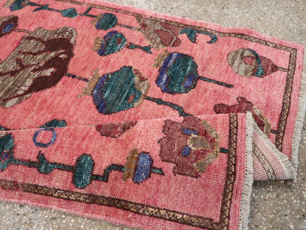 Modern Turkish Pictorial Throw Rug, No.32341 - Staging
