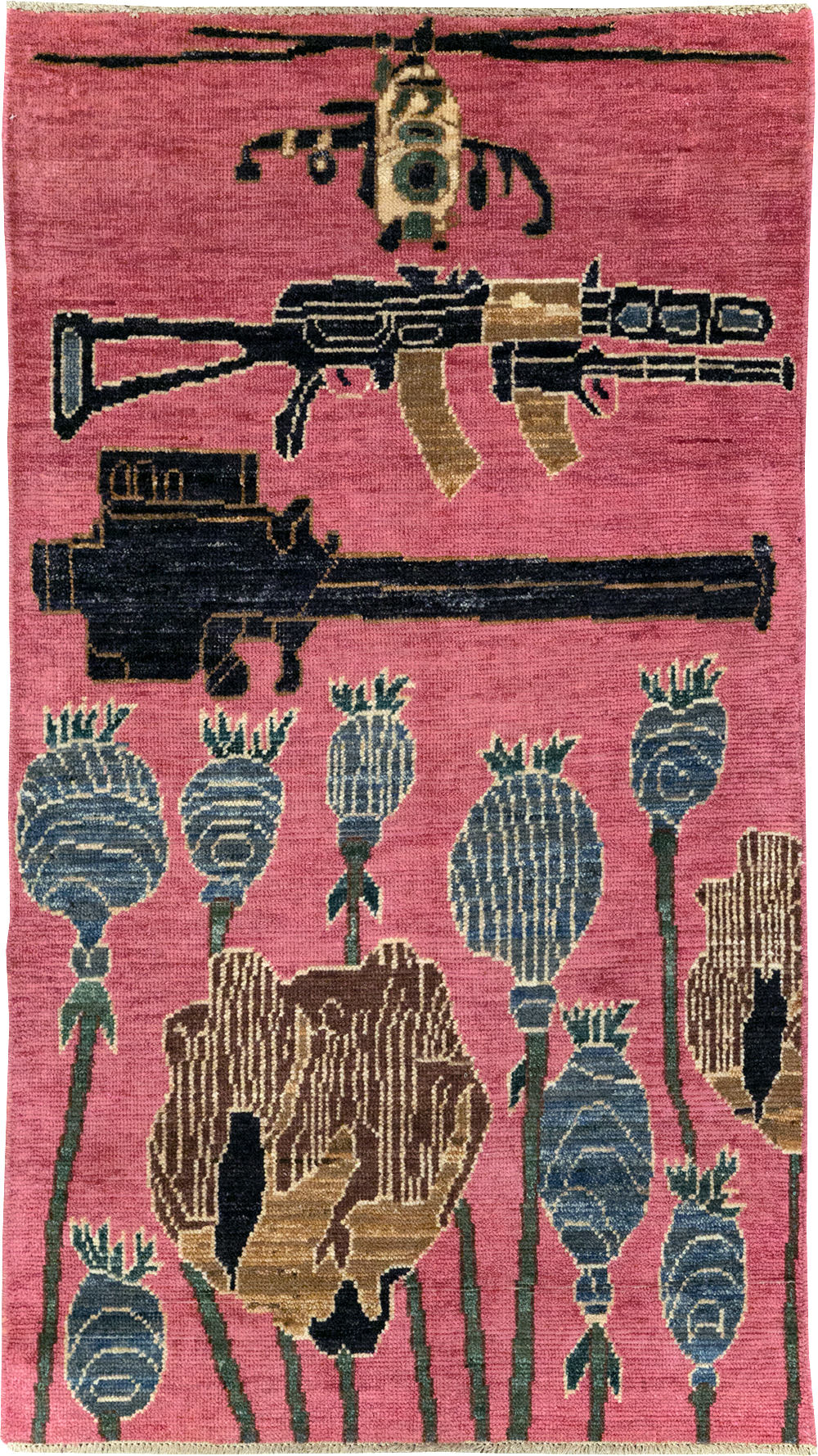 Modern Turkish Pictorial War Rug, No.32342 - Staging