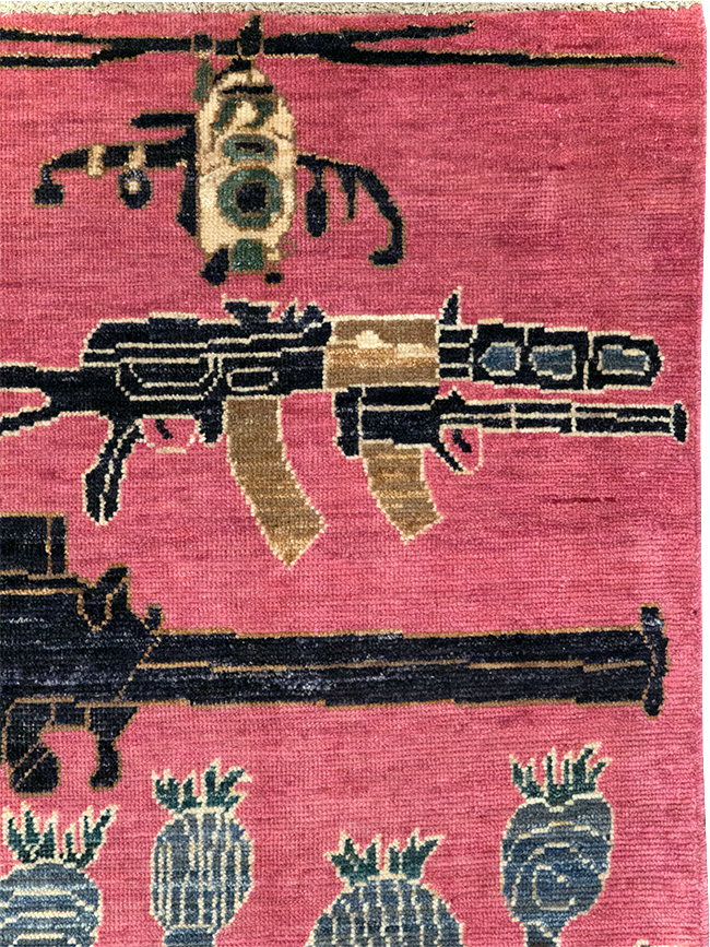 Modern Turkish Pictorial War Rug, No.32342 - Staging