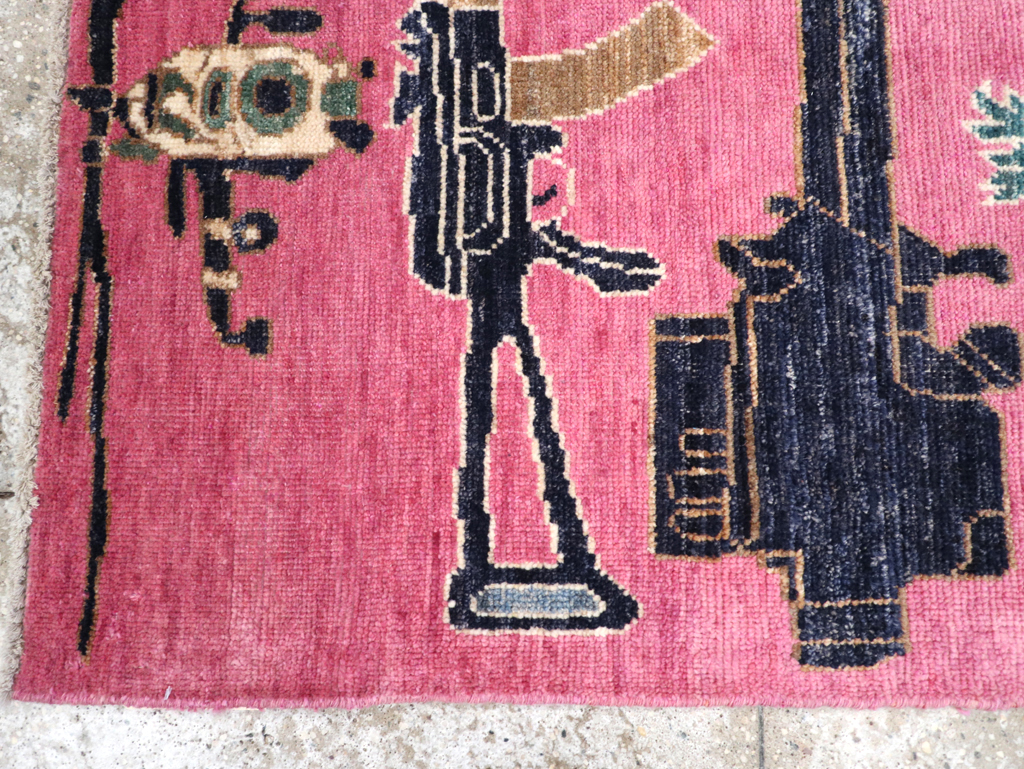 Modern Turkish Pictorial War Rug, No.32342 - Staging