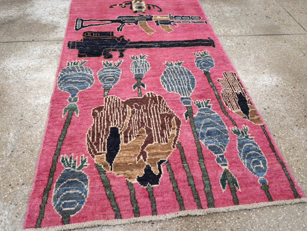 Modern Turkish Pictorial War Rug, No.32342 - Staging