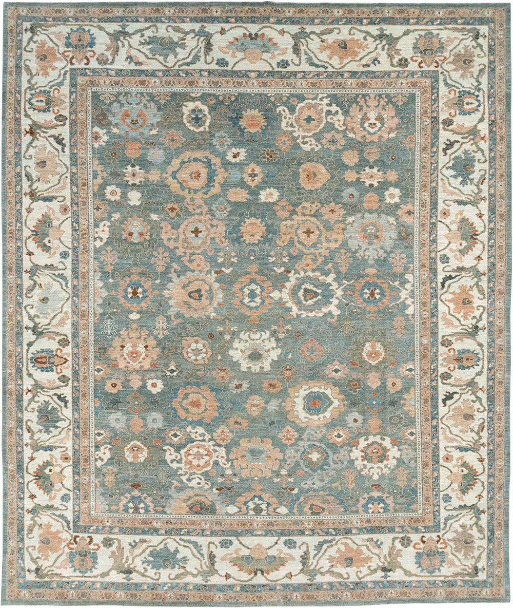 Modern Persian Sultanabad Room Size Carpet, No.32351 - Staging