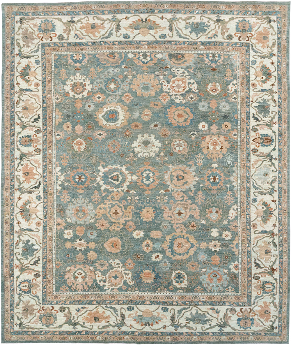 Modern Persian Sultanabad Room Size Carpet, No.32351 - Staging