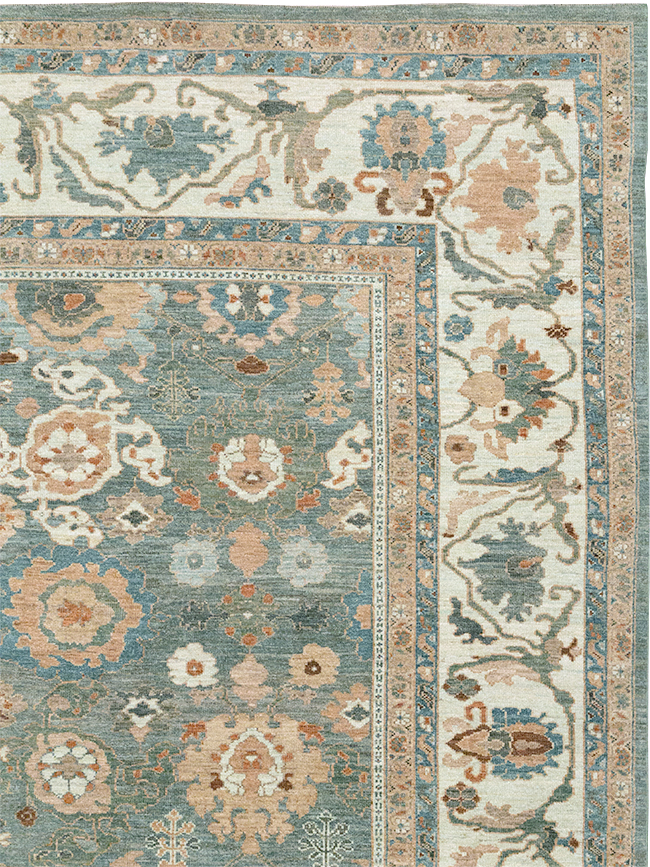 Modern Persian Sultanabad Room Size Carpet, No.32351 - Staging