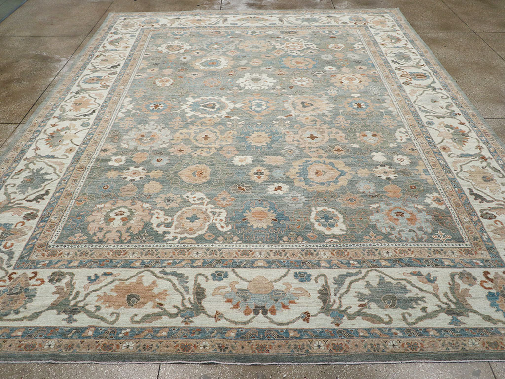 Modern Persian Sultanabad Room Size Carpet, No.32351 - Staging