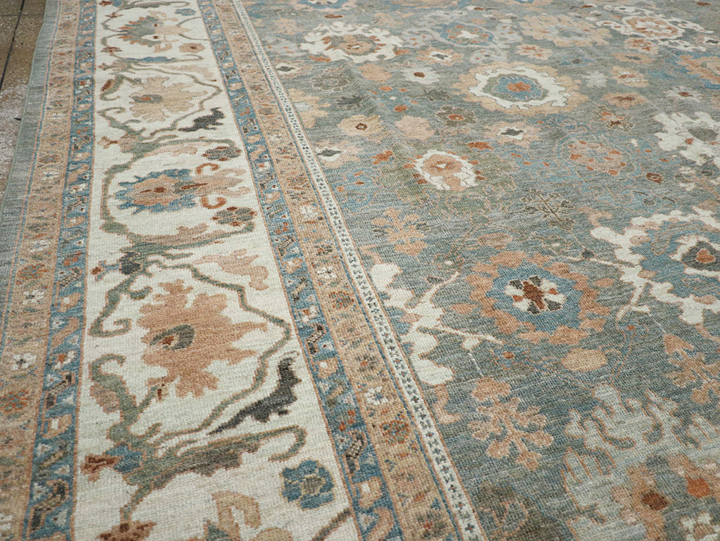 Modern Persian Sultanabad Room Size Carpet, No.32351 - Staging
