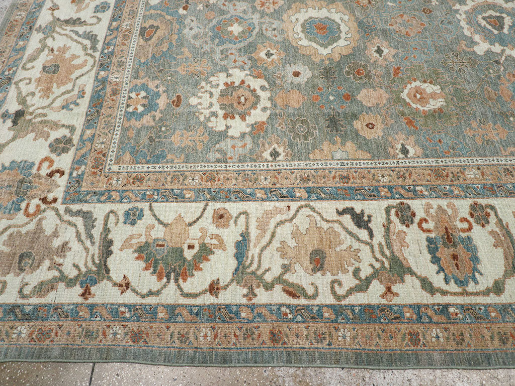 Modern Persian Sultanabad Room Size Carpet, No.32351 - Staging
