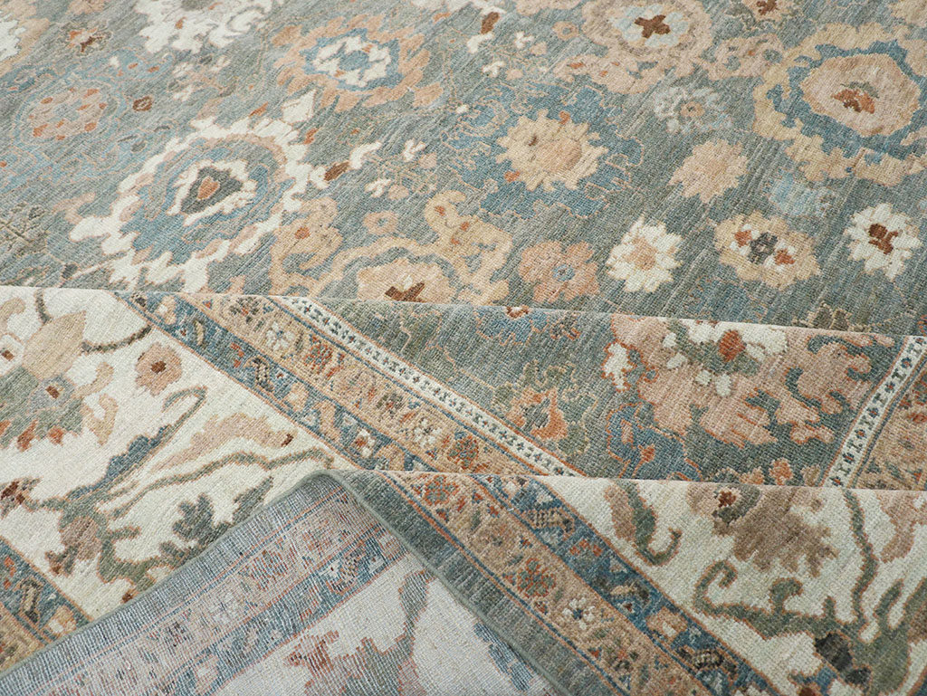 Modern Persian Sultanabad Room Size Carpet, No.32351 - Staging