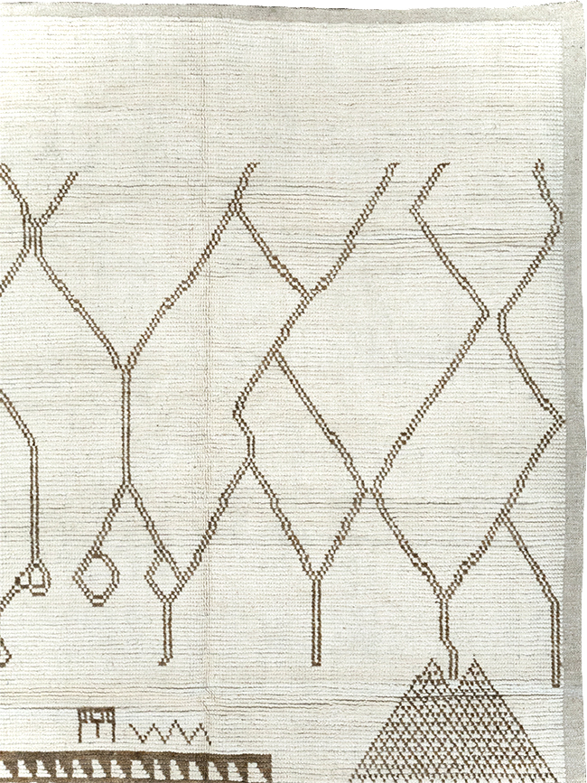 Modern Moroccan Tribal Room Size Carpet, No.32355 - Staging