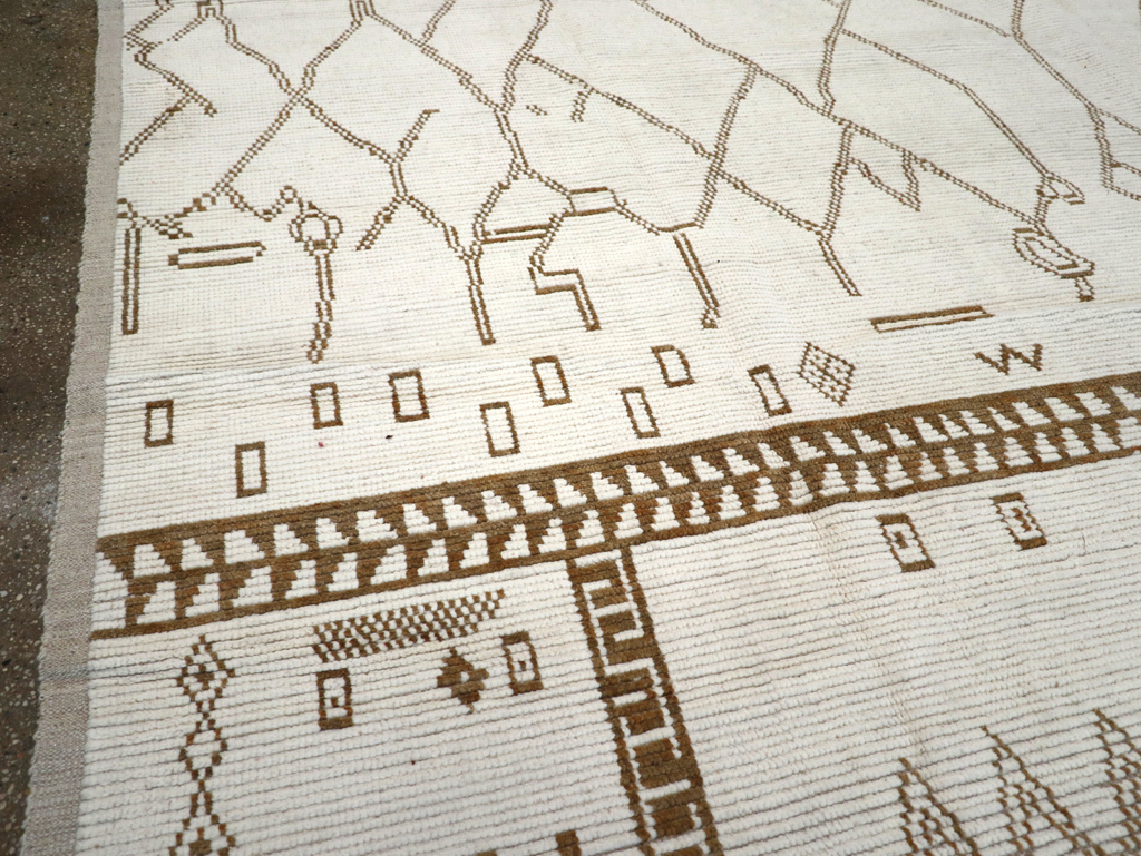 Modern Moroccan Tribal Room Size Carpet, No.32355 - Staging