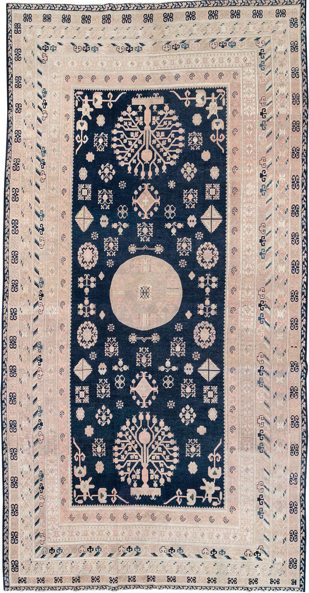 Antique East Turkestan Khotan Gallery Carpet, No.32360 - Staging