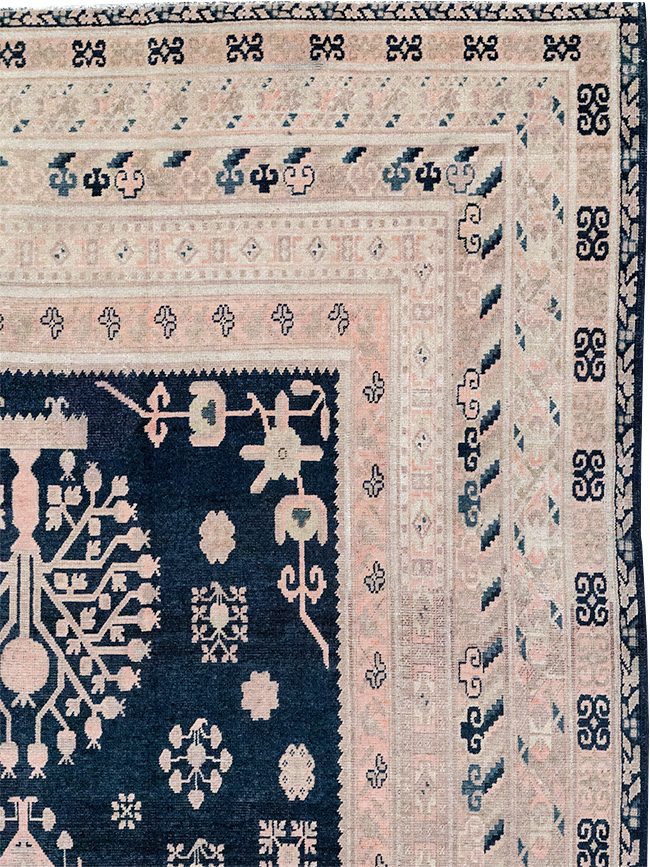 Antique East Turkestan Khotan Gallery Carpet, No.32360 - Staging
